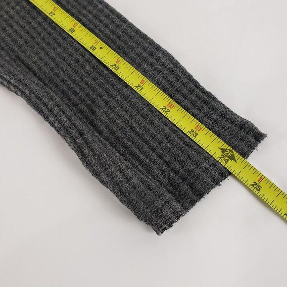 NEW!! Paper Crane SIZE L Gray Cold Shoulder Boho Long Sleeve Blouse Top Waffle - Picture 10 of 12